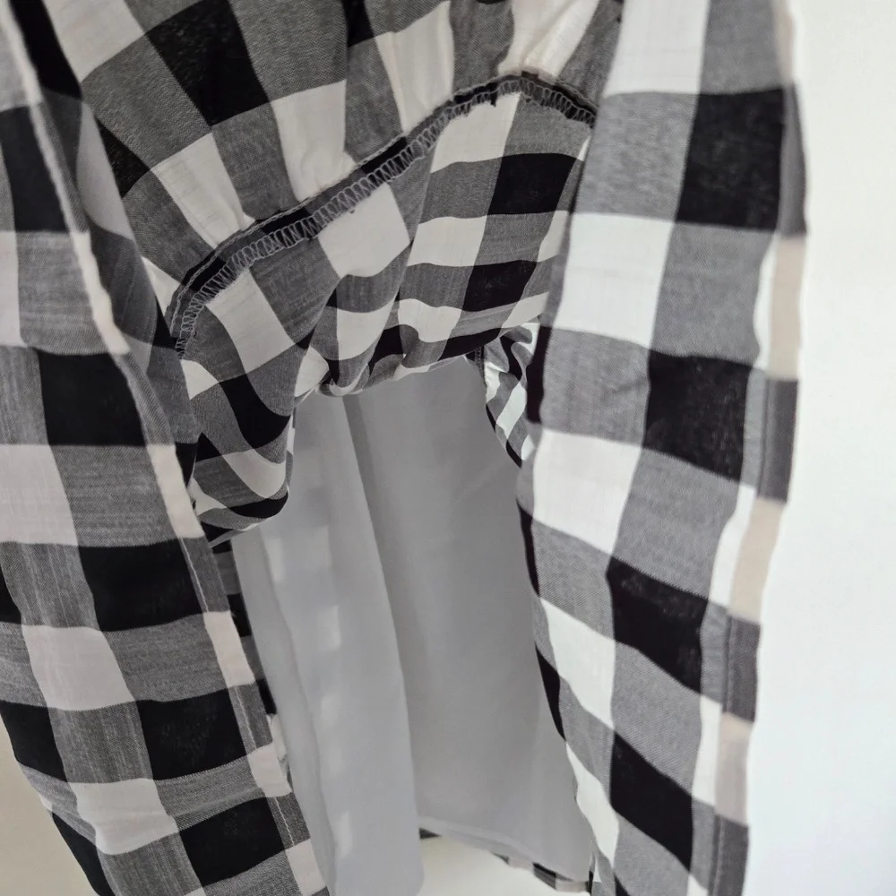 Gingham Ruffle Mini Dress - Picture 6 of 10